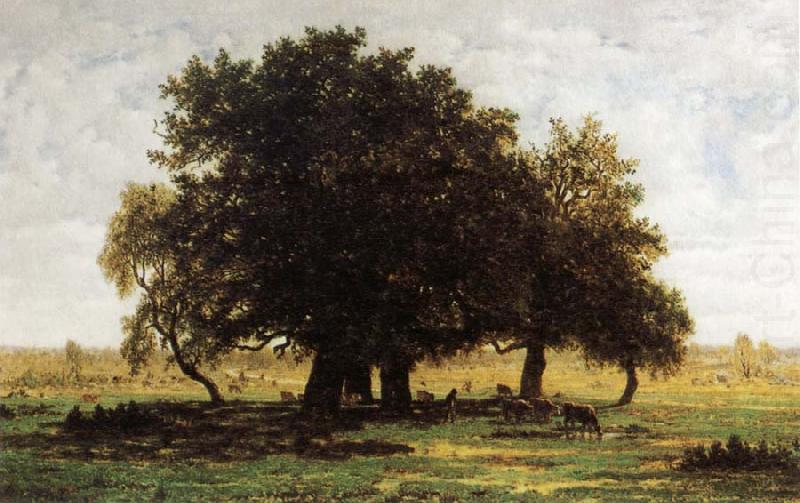 Theodore Rousseau Oak Trees near Apremont china oil painting image